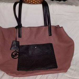 Michael Kors rose leather bag